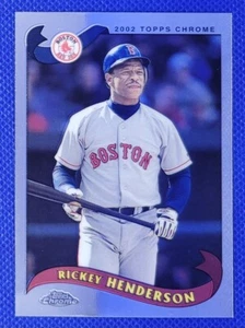 2002 Topps Chrome Traded Rickey Henderson #T74 - Tough Find- 10+ Items Ship FREE - Picture 1 of 2