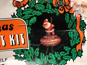 VTG DISTASIO SANTA CHRISTMAS ORNAMENT KIT Complete Pins Sequins Santa Figurine - Picture 1 of 10