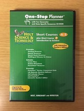 Holt Science Dvd One-Stop Planner® (Short Courses A-E) Teacher Edition - New