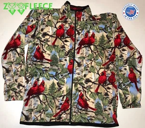 ZooFleece Cardinal Pullover Jacke Vogel rot für sie Damen Tier Mantel S-3X - Bild 1 von 6