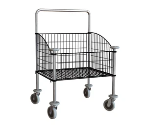 Carro de lavandería grande sobre ruedas con protectores de esquina, resistente para uso comercial - Imagen 1 de 4