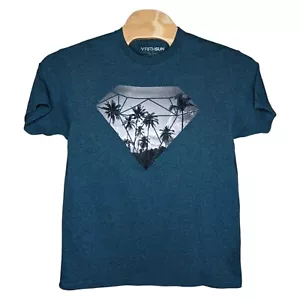 Camiseta Fifth Sun Para Hombre Talla Grande Azul Diamante Palmeras Gráfico Manga Corta - Imagen 1 de 6