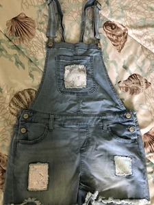 Justice Girls Flip Sequins Overalls EUC size 18 - Picture 1 of 4