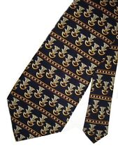 Executive Collection Men's Neck Tie Navy Gold Red 3 7/8" x 59"