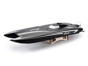 TFL 1133 ARTR RC Electric Black Zonda Catamaran Fiberglass Boat Dual Motors ESC - Picture 1 of 4