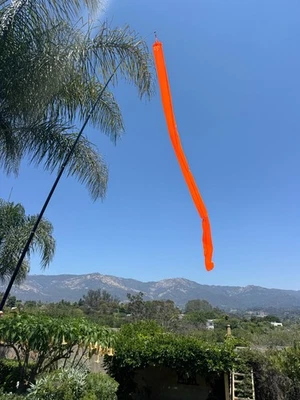 Base de viento de alta visibilidad de 17 pies para paramotor y parapente, color naranja Foto 1 de 4