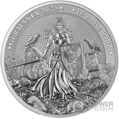 GERMANIA 10 Oz Silver Coin 50 Mark Germania 2025 - Image 1 of 2