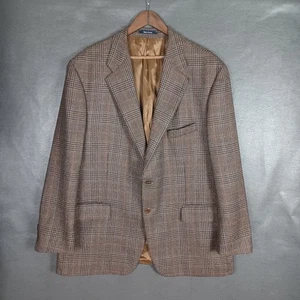 Chaps by Ralph Lauren Blazer Mens 50R Plaid Glen Check Wool Sport Coat Vintage - Picture 1 of 10