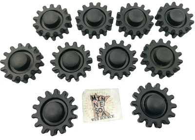 (10) K’NEX / Knex Small 1" Black Snap‑On Gears – Education Replacement Parts - Image 1 of 2