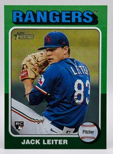 2024 Topps Heritage High Number Jack Leiter #691 GREEN Border ROOKIE CARD - Bild 1 von 2