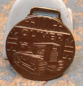 Antike Oliver Bulldozer Traktor Schwermaschinenbau Taschenuhr Anhänger - Bild 1 von 4