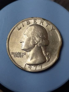 1977 Washington Quarter Clipped Planchet #93 - Picture 1 of 2