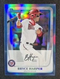 Scheda ristampa Rookie rifrattore zaffiro cromato Bowman BRYCE HARPER 2013 # BP1 - Foto 1 di 2