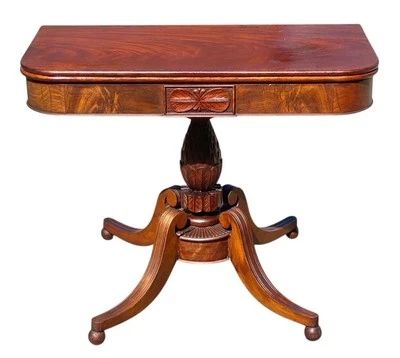 18th Century Antique Mahogany Card Table / Console Table - Salem Massachusetts - Image 1 of 4