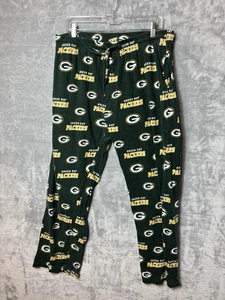 Green Bay Men’s Pajama Pants Size XL Football Elastic Waist With Tie - Picture 1 of 4