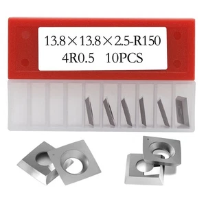 13.8mm Square Carbide Inserts Cutters Knives Blades with Radius 13.8×13.8×2.5... - Picture 1 of 6