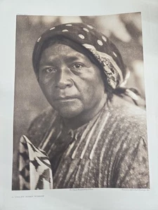 Edward Sheriff Curtis "A Coast Pomo Woman" Original Photogravure Plate - Picture 1 of 6