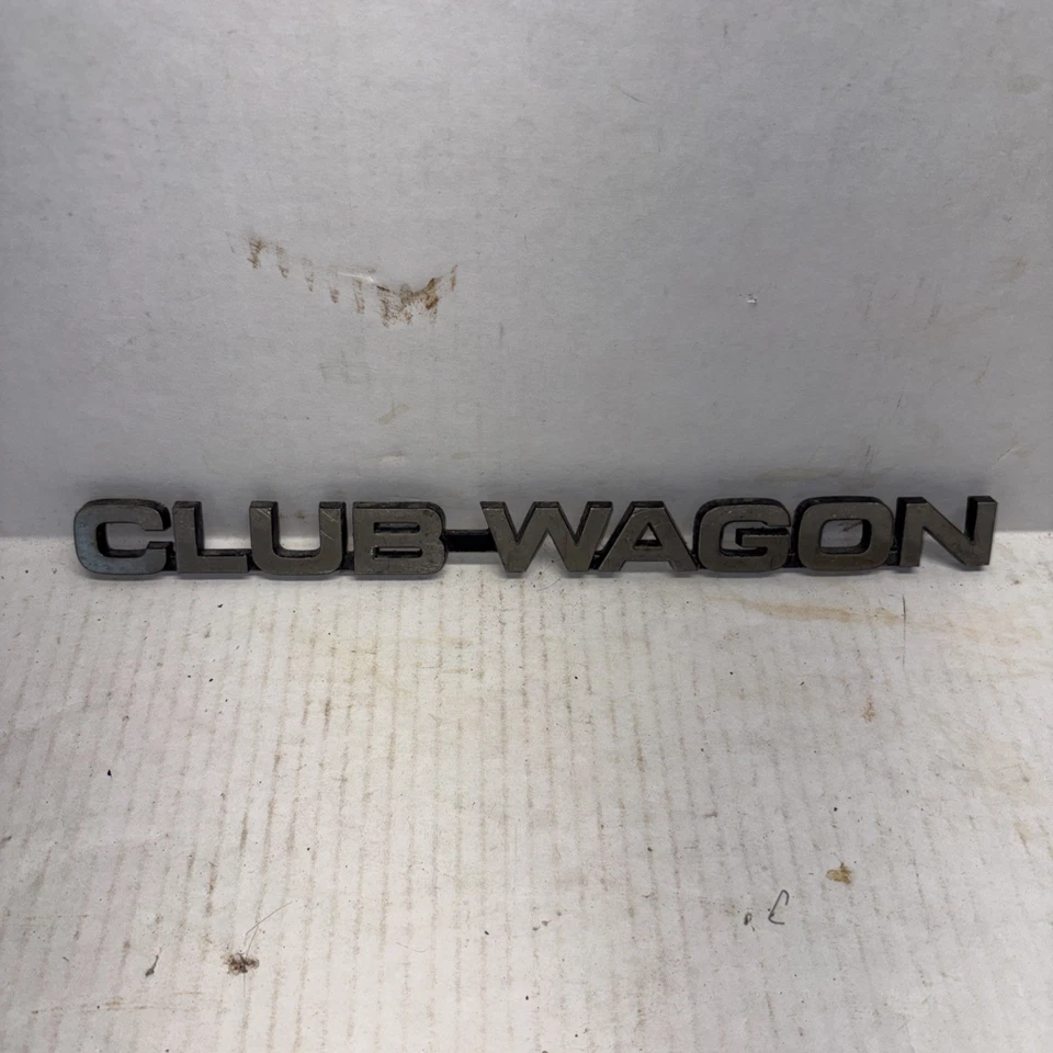 Emblema Club Wagon 1989 1990 1991 Ford Econoline Van E150 E250 E350 insignia moldura R Foto 1 de 4