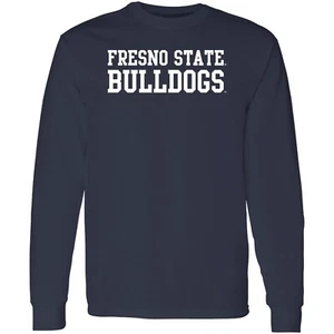 Fresno State Bulldogs Basic Block Langarm T-Shirt - Navy - Bild 1 von 5