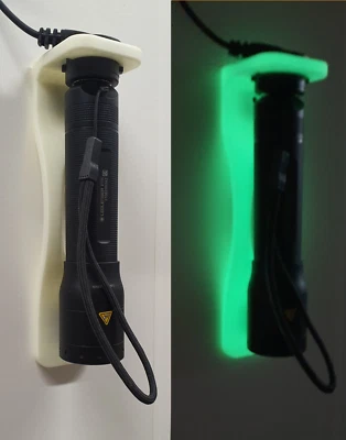 LEDLenser P7R Magnethalterung nachleuchtend / schwarz