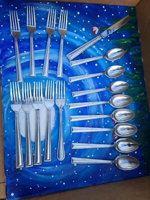 18pc Gorham 18/8 Stainless Flatware China Flatware - Image 1 of 4