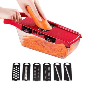 Multifunction Vegetable Peeler Cabbage Grater Salad Slicer Cutter With 6 Blades - Picture 1 of 12