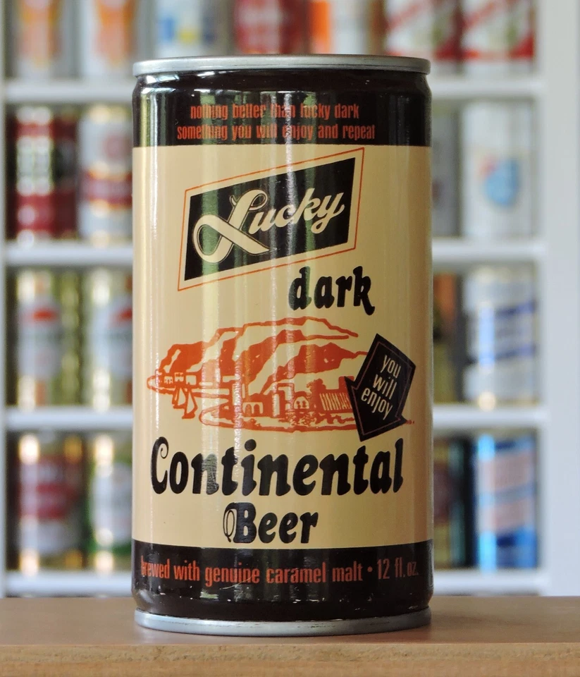 LUCKY DARK CONTINENTAL BEER, GENERAL BRG. SAN FRANCISCO, CA. 3 city CAN # 2-90-6 - Image 1 of 4