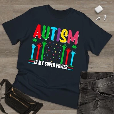 Autism my super power, Autism awareness TShirt Adult Kids Unisex Xmas Puzzle Tee - Image 1 of 3