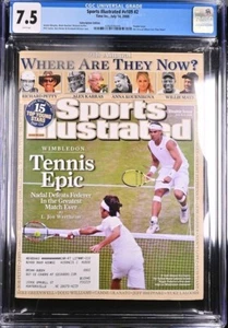 July 14, 2008 Sports Illustrated v109 #2 Nadal Federer 1st Cover CGC 7.5 - Picture 1 of 2
