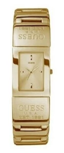 New Authentic Guess W95073L1 GOLD TONE STAINLESS STEEL CUFF BRACELET WATCH NWT - Picture 1 of 1