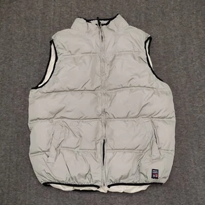 Phat Farm Puffer Gilet Giacca Uomo XL Full Zip Grigio Senza Maniche Tasche - Foto 1 di 14