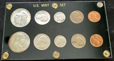 1958-P/D RAINBOW TONING GEM BU Uncirculated Double Mint Set 10 Coins RARE - Image 1 of 2
