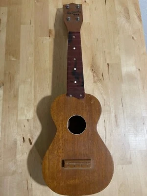 Vintage Harmony Roy Smeck Mahogany Ukulele Sharks Tooth Tuners - Image 1 of 4