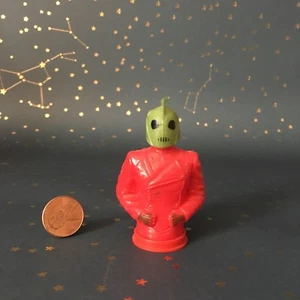 Vintage Rocketeer Süßigkeiten Behälter Figur Spielzeug Kuchen Topper - Bild 1 von 2