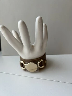 "Puño de cuero marrón y dorado, talla 7"" - 8"" - 9""" Foto 1 de 4