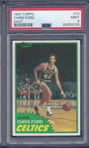 1981 TOPPS BASKETBALL #73 CHRIS FORD TOUGH CARD PSA 9 MINT