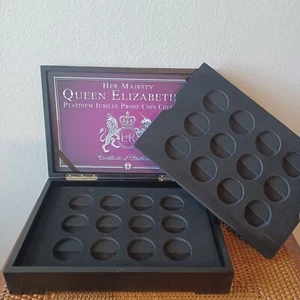 Queen Elizabeth II Platinum Jubilee Proof Coin Collection Vitrine NUR Box - Bild 1 von 20