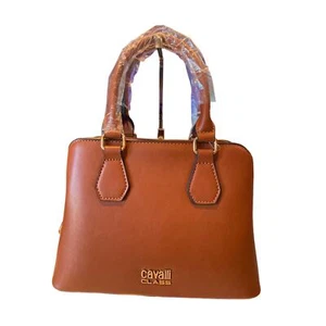 Bolso Bandolera Nuevo con Etiquetas Cavalli Class Tierre Triple Compartimento Coñac - Imagen 1 de 8