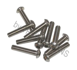 10-SS M6-1.0 X 30MM BH CABEZAL DE ENCHUFE DE BOTÓN ACERO INOXIDABLE TORNILLOS DE MÁQUINA MÉTRICA - Imagen 1 de 1
