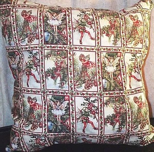 Almohada Decoración Hogar Hadas Navidad 17 pulgadas Cuadrada NUEVA - Imagen 1 de 1