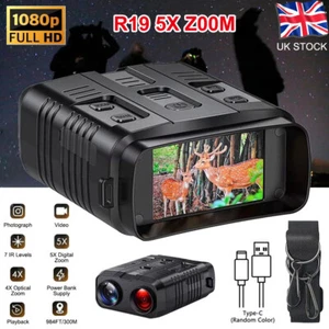 Night Vision Goggles Infrared Binoculars 1080P HD 5x Digital Zoom Video Record - Picture 1 of 23