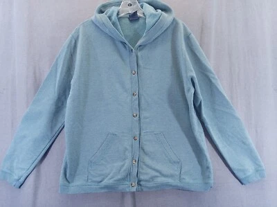 Catalina Chaqueta Mujer Grande Verde Sudadera con Capucha Botón Bolsillo Canguro Manga Larga Foto 1 de 4