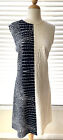 Fendi Croc Print Color Block Dress  Black Ivory Sz 48  Retail $2200 Fits Like 14
