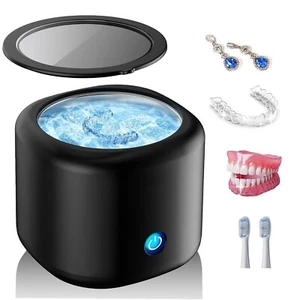 Ultrasonic Cleaner 43kHz for Dentures, Mouth Guard, Retainer, 180ML Portable - Picture 1 of 9