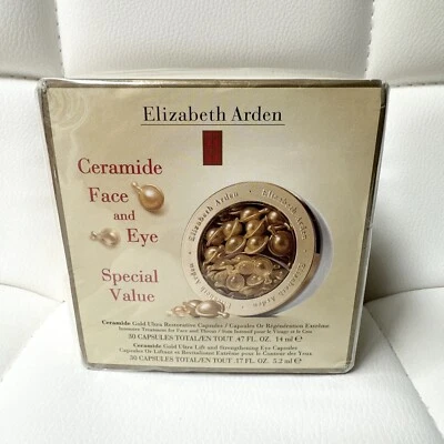 Cápsulas faciales y ojos de ceramida Elizabeth Arden 60CT 30x,47 oz / 30x,17 oz *NUEVO EN CAJA* Foto 1 de 4