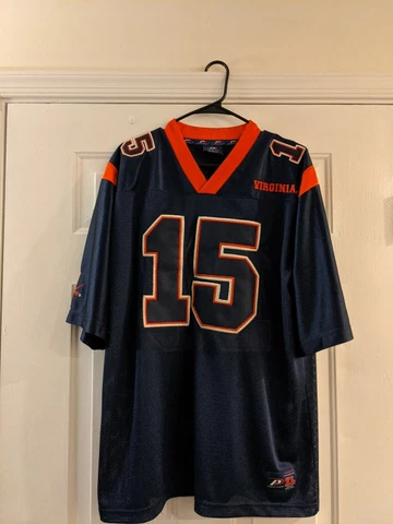 Rare Virginia Cavaliers Pro Player Men's Football Stiched JERSEY #15 SZ XL Cover