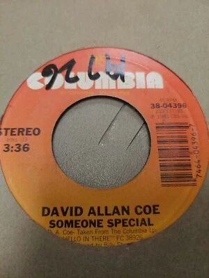 DAVID ALLAN COE SOMEONE SPECIAL 7" VINYL 45RPM RARE OOP VERY GOOD - Image 1 of 2