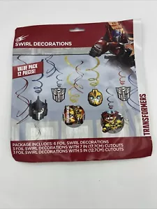 Transformers Swirl Decoration Birthday Party Supply Backdrop Hanging Kid Spiral - Picture 1 of 8