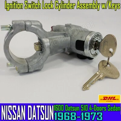 Conjunto de cilindro de bloqueo de interruptor de encendido y llaves para Datsun Bluebird 510 1600, 1968-73 Foto 1 de 4