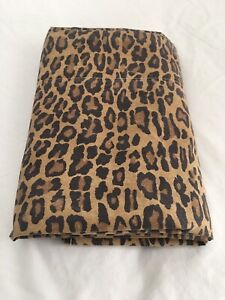 VTG Ralph Lauren Aragon Twin Flat Sheet Leopard Animal Print Black Label